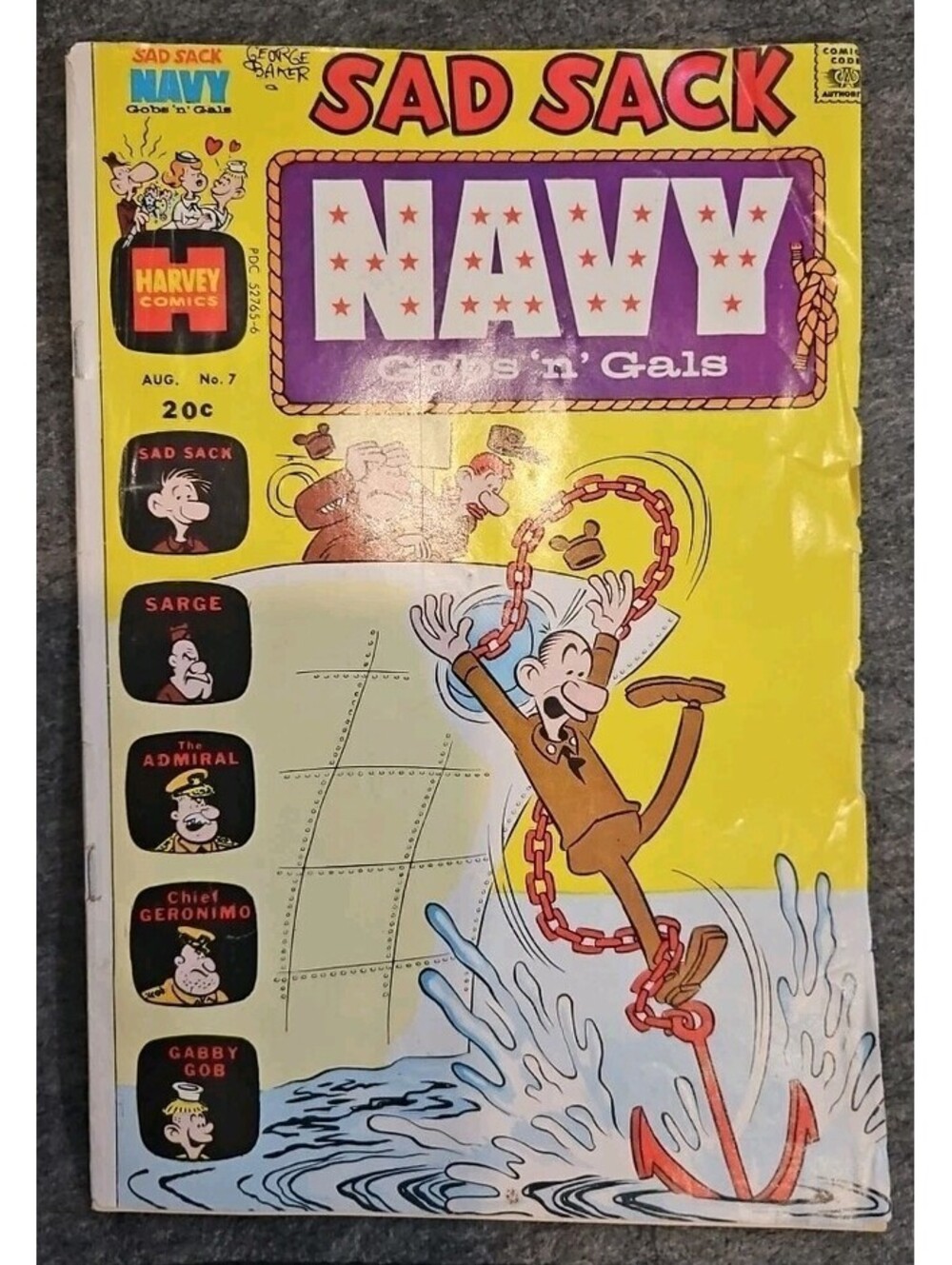 1973 George Baker Sad Sack Navy Gobs 'N' Girls Comic Book